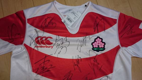 ラグビー日本代表 直筆サインユニフォーム ジョセフジャパン初陣