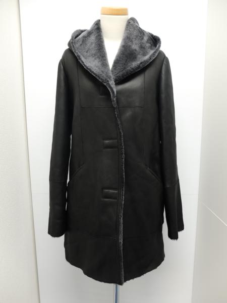 未使用定28万 kiyoko takase レザー ムートン 毛皮 コート★6928