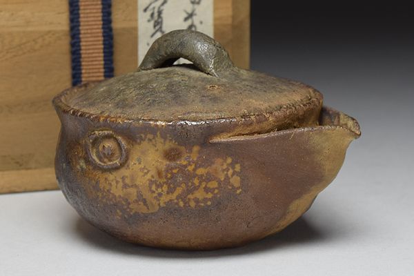 翠芳造備前手造泡瓶/桐箱】 煎茶道具茶器茶具急須茶瓶