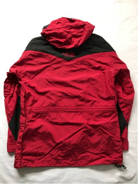 NORTH FACE プルオーバー ナイロン ジャケット M 赤 アノラック 