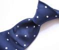 *SL*□新品□Tommy Hilfigerお洒落な紺ポルカドット柄ネクタイ