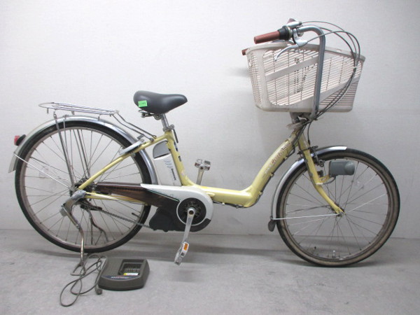 中古 ヤマハ パスリトルモア 4Ah 電動自転車 大型前カゴ[11-121]