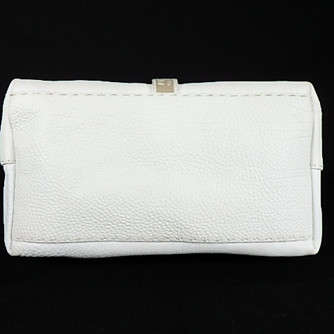 フェンディ セレリア トートバッグ レザー 白【アラモード】 FENDI 