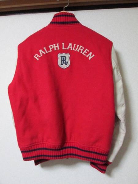 RALPH LAUREN ラルフ 袖牛革 スタジャン size 160 USED