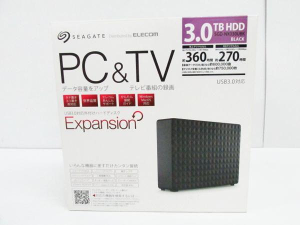 SEAGATE 外付けHDD 3TB SGD-NX030UBK 中古 動作OK≡7423