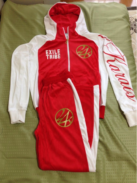 EXILE VELOUR SET-UP 24karats EXILE TRIBE ベロア セットアップ XL 炎