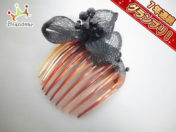 コレットマルーフ アクセサリー ブラウン×黒 ヘアコーム