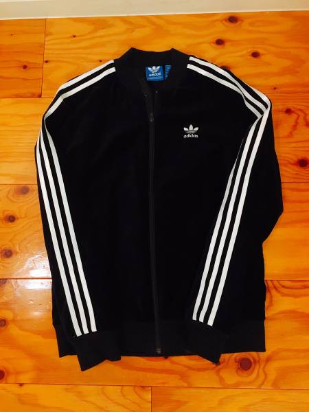 adidas Originals SS VELOUR TRACK SUIT ベロア 黒 ブラック L