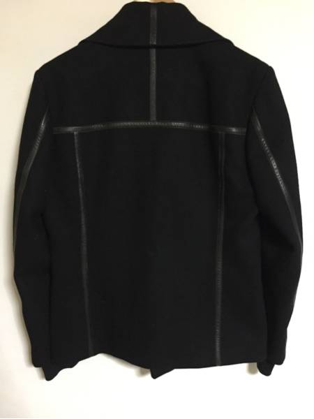 希少☆Paul Smith メルトンウール レザーパイピング Pコート ブランド