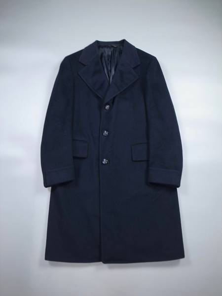 ヴィンテージカシミアコートJKT 40s50s マリーン ネイビーブルー 71