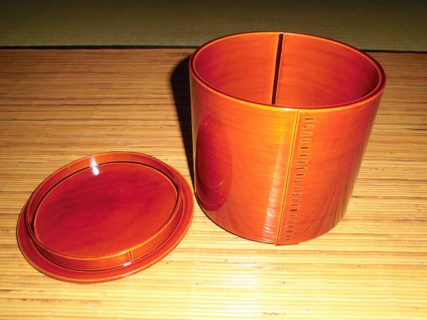 未使用 茶道具 飛騨春慶塗 曲水指 綴目 茶器 木製 茶道具 曲水指 春慶塗 水指の中古品・新品・未使用 -春慶塗 水指（