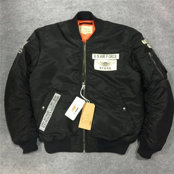 AVIREXフライトジャケット ジャケット U.S .AIR F ORCE MA-1黒L