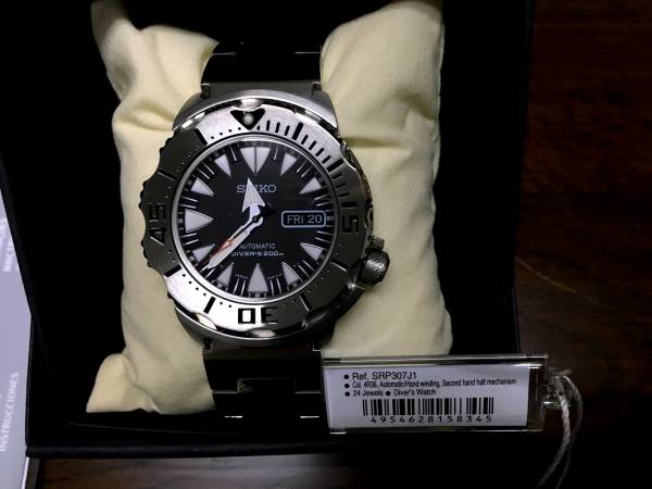 SRP307J1 セイコー ダイバーウォッチ ブラックモンスター
