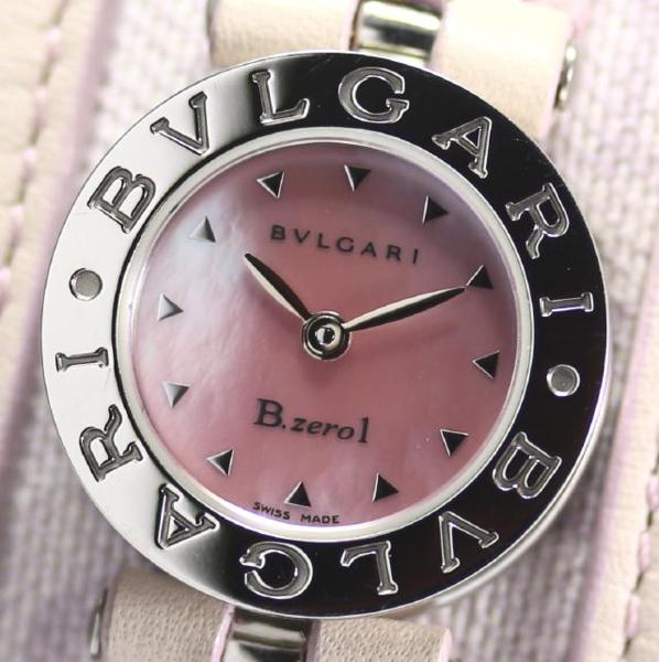 ブルガリ ビーゼロワン BZ22S ピンクシェル クォーツ レディース