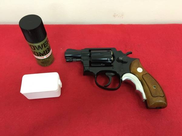 美品 タナカ S&W チーフスペシャル ガスガン M10 グリップ改造