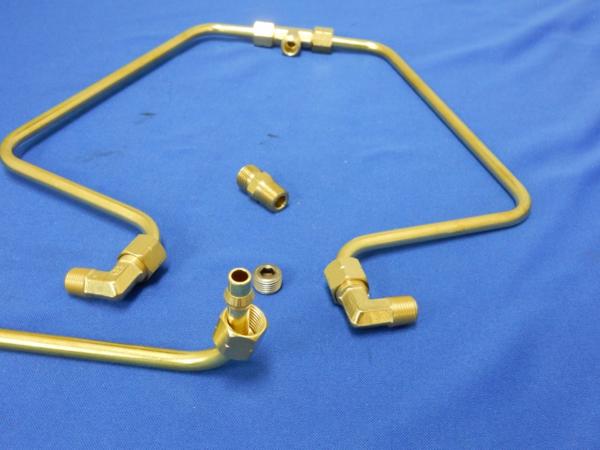 ショベル　チョッパー　ブラスオイルライン　ロッカーカバー