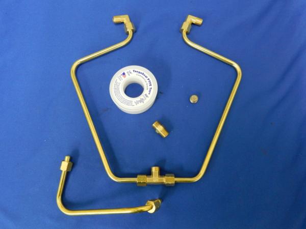 ショベル　チョッパー　ブラスオイルライン　ロッカーカバー