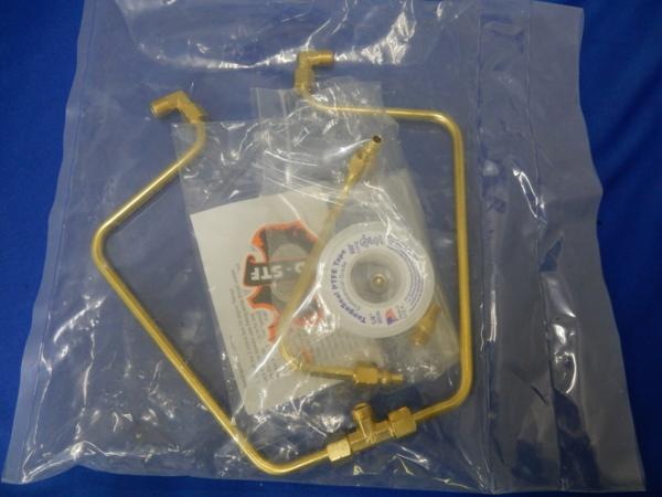 ショベル　チョッパー　ブラスオイルライン　ロッカーカバー