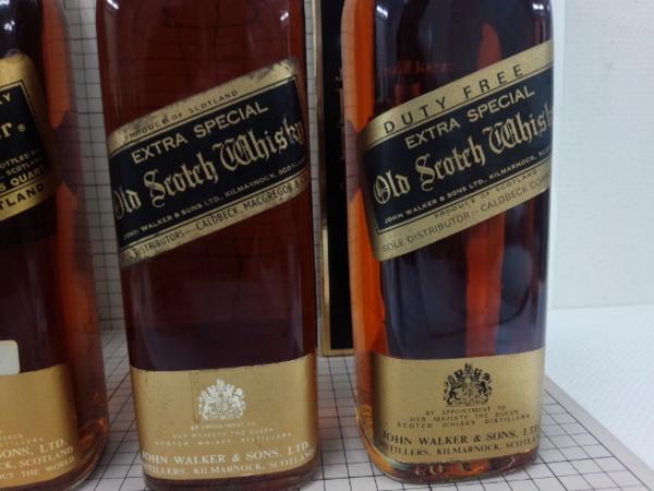 古酒☆ジョニーウォーカー 黒 エクストラ 4本セット☆1581 飲料・酒 古