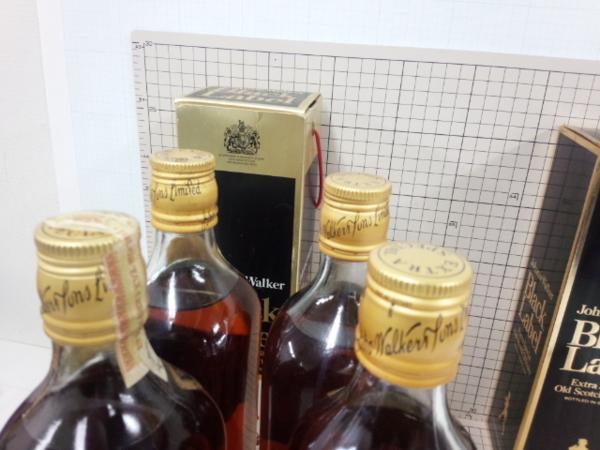 古酒☆ジョニーウォーカー 黒 エクストラ 4本セット☆1581 飲料・酒 古