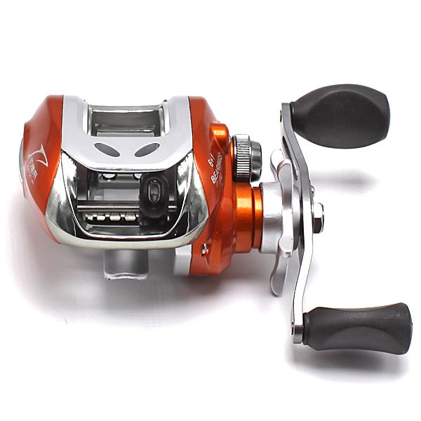 丸型　ベイトリール　HANDING　HDー50L　左ハンドル　バス　鯰　雷魚 ベイトリール 6BB+1RB バス釣り 左ハンドル オレンジ リール スポーツ