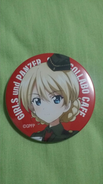 ガールズ&パンツァー セガコラボカフェ 缶バッジ ダージリン_1
