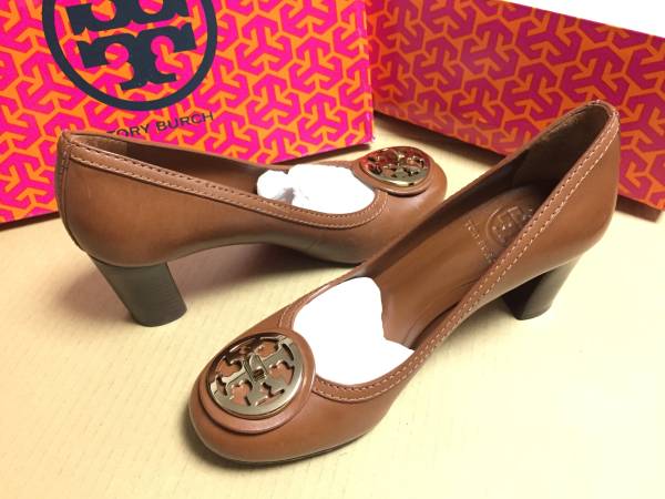 【美品】トリーバーチ TORY BURCH レザー パンプス 茶 キャメル
