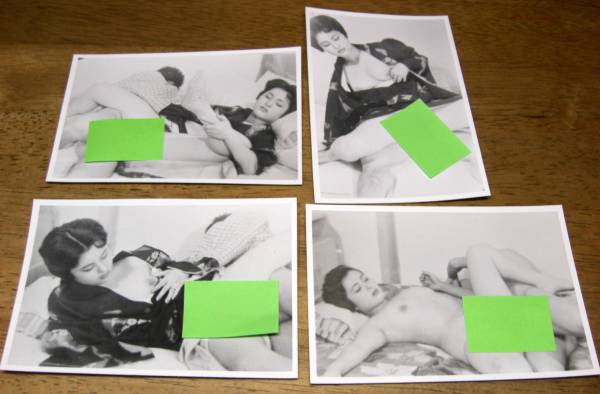 昭和レトロ★古い写真・4枚★白黒春画