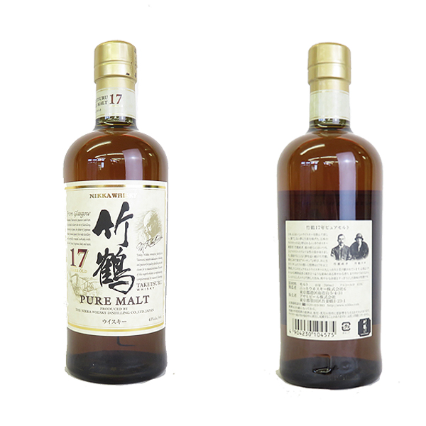 未開栓 ニッカウイスキー 竹鶴ピュアモルト 17年 700ml 古酒 σ