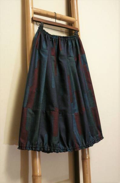 鎌倉まるか堂　着物リメイク　紬の彩りエ霞文ふうわり♪絹