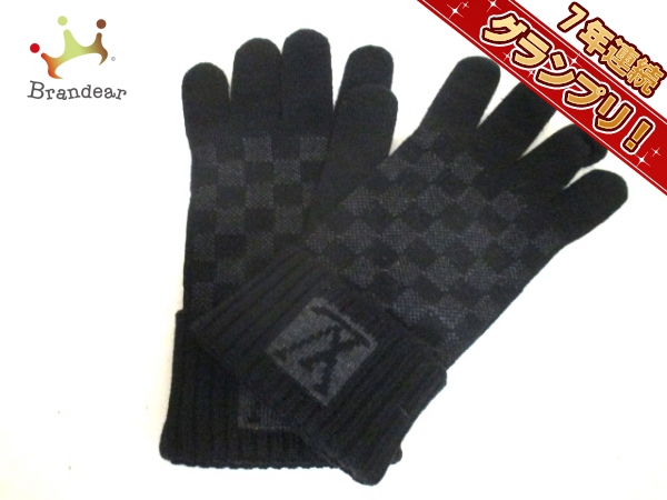 ルイヴィトン 手袋 メンズ ゴン・プティ ダミエ M58332 ノワール