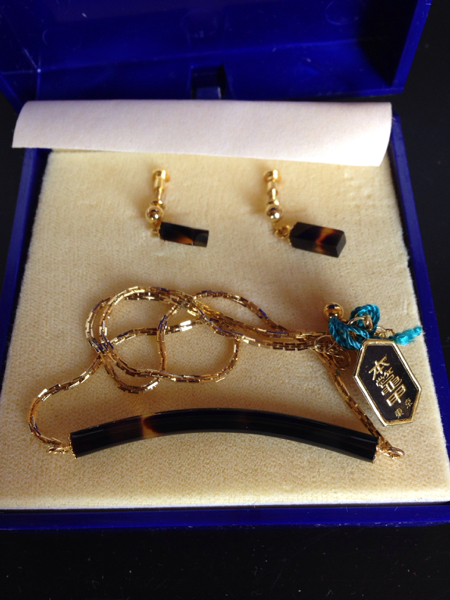 #96 本鼈甲 アクセサリー べっこう イヤリング