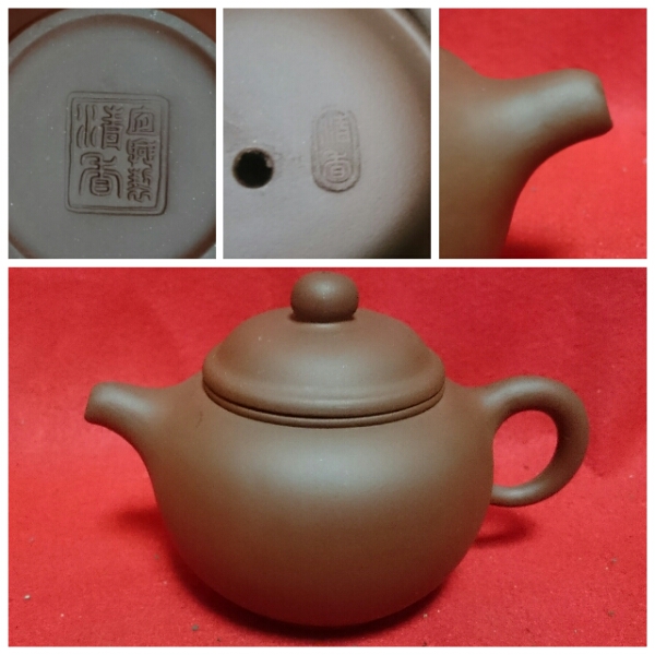 香】時代煎茶道具 唐物 朱泥 水平壷 急須 財源茂○造三江孟臣 宜興紫砂