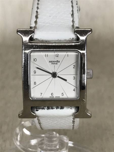 HERMES◆Hウォッチ/レディース/ベルト刻印□I/クォーツ腕時計/…
