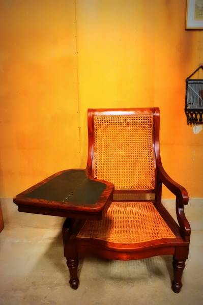 アンティークレトロ テーブル付チェア ソファ ラタン ビンテージ