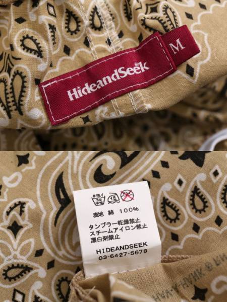 16SS HIDE AND SEEK バンダナ柄 ショーツ ハイド&シーク PN27 Hide and