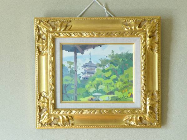 □吉崎道治作「輪王寺」油彩F3号額装 Yahoo!オークション -「f3号」(油彩) (絵画)の落札相場・落札価格