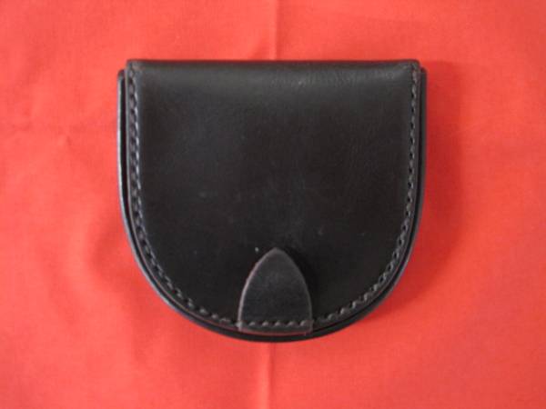 ☆ガンゾ 馬蹄型小銭入れ☆ブラック・ブライドルレザー CORDOVAN