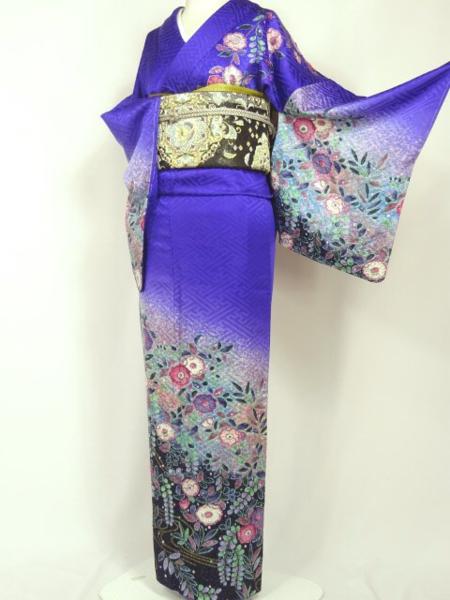 豆菊*落款！作家物！高貴な辻が花＊魅惑の華やぎ*訪問着♪543