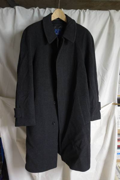 英国製ビームスFウールコート□カシミヤ混紡ウールグレー