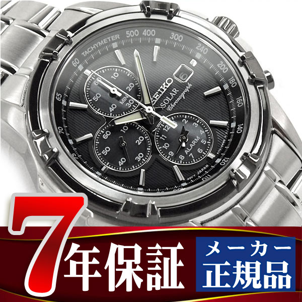 クロノグラフ セイコー SEIKO 逆輸入 腕時計 ソーラー メンズ : 逆輸入