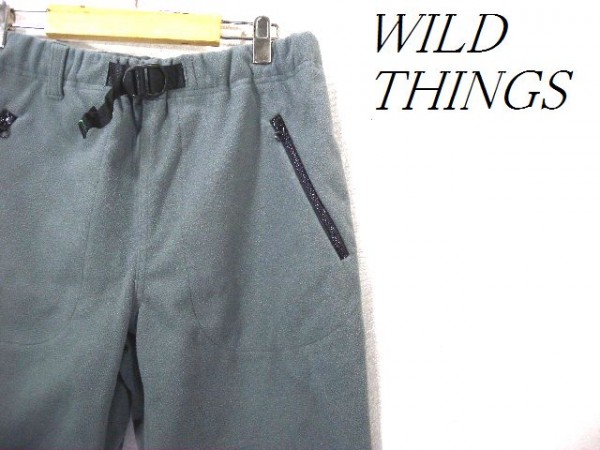 ●WILDTHINGS●マイクロフリースパンツグリーンsizeM●