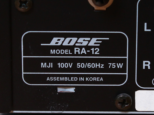 ☆BOSE ボーズ RA-12 アメリカンサウンドシステム レシーバー