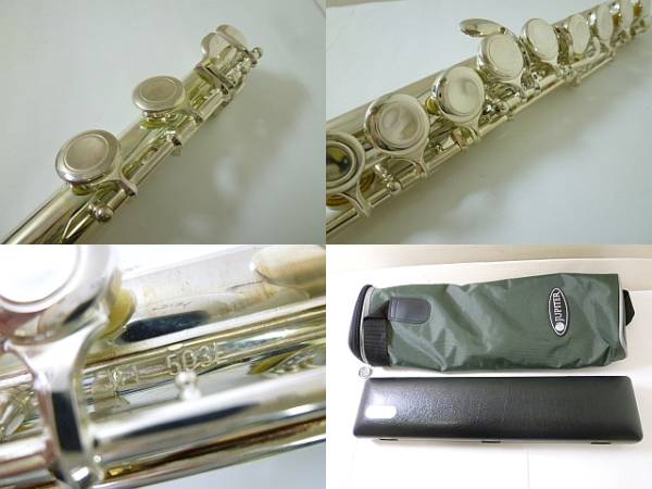 【美品】Jupiter フルート　JFL-503E Eメカ　ジュピター　付属品多 ☆調整済☆美品☆ ジュピター フルート JFL-503E Eメカ 銀メッキ ジャンク