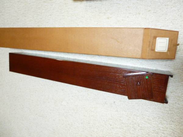 掛け軸用桐箱漆塗り★差し込み式　長さ82.5センチ昭和期ブラウン