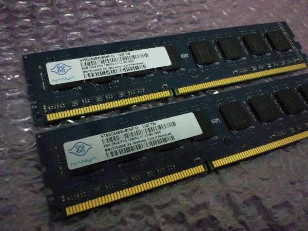 NANYA 8GBx2 計16GB PC3-12800U 1600 中古 美品