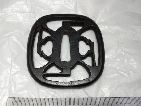 鍔 刀鍔 つば 鐔 刀の鍔 刀鐔 日本刀装具 武士図 骨董