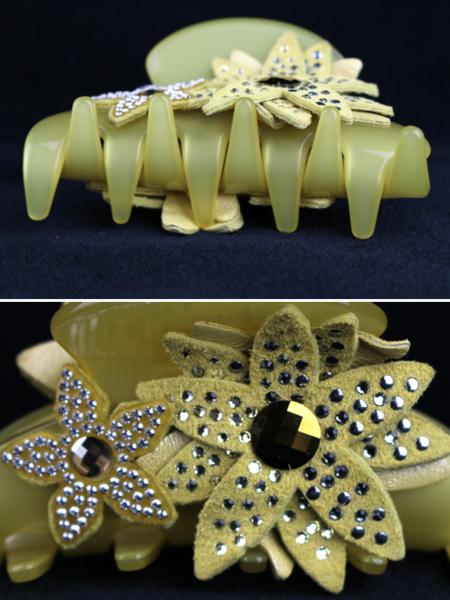 アッカ ［ acca ］ スワロフスキー フラワー ヘアクリップ イエロー