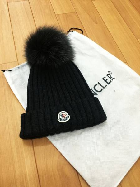 MONCLER モンクレール ニット帽 帽子 フォックス ポンポン 激カワ 海外