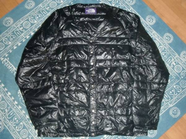 美 L 限定☆パープルレーベル THE NORTH FACE ダウンカーディガン The